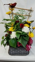 Dish Garden with Fresh Flowers Added DG006995 from Amy's Flowers and Gifts in Dallas, GA