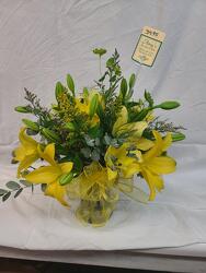 Sparkling Yellow Lilies from Amy's Flowers and Gifts in Dallas, GA