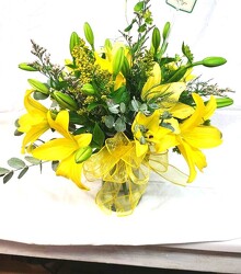 Sparkling Yellow Lilies from Amy's Flowers and Gifts in Dallas, GA