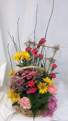 Dish Garden with Blooming Plant